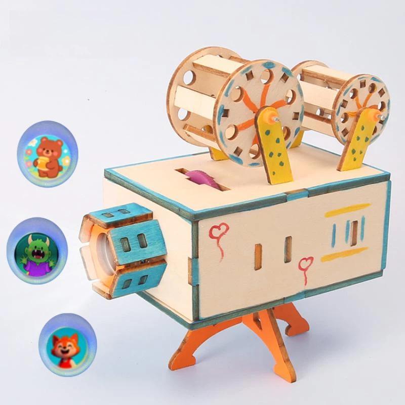 Science Hobby Kit - 1 Set Houten DIY Filmprojector Fysica